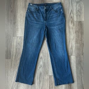 NYDJ Marilyn straight women’s jeans 14 medium wash gently used